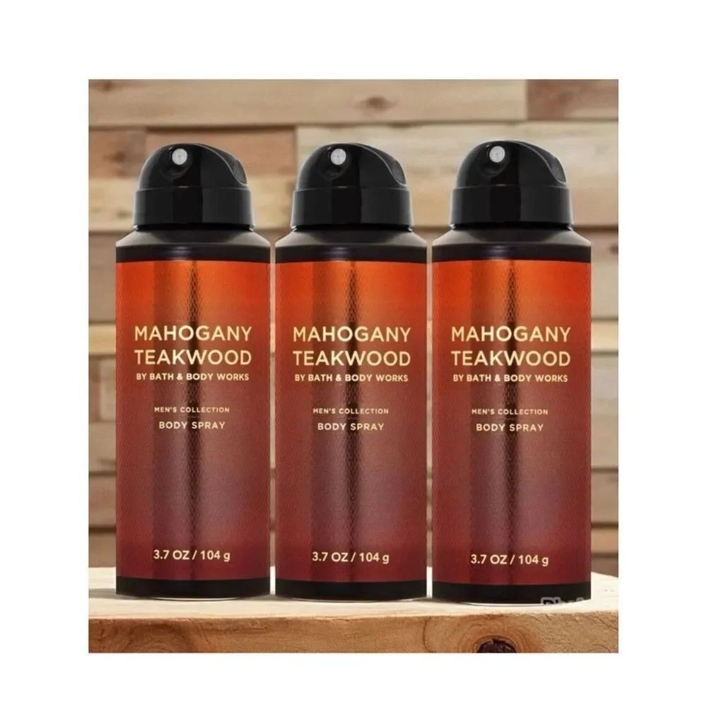 NWT Bath & Body Works Lot of 3 MAHOGANY TEAKWOOD Men’s Collection Body Spray